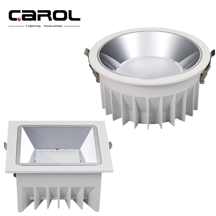 Высококачественный встраиваемый глубокий светильник dali 0-10 В 20 Вт 30 Вт 50 Вт 150 мм вырез встраиваемый ip54 ip44 cob светодиодный светильник cri 90 Шэньчжэнь