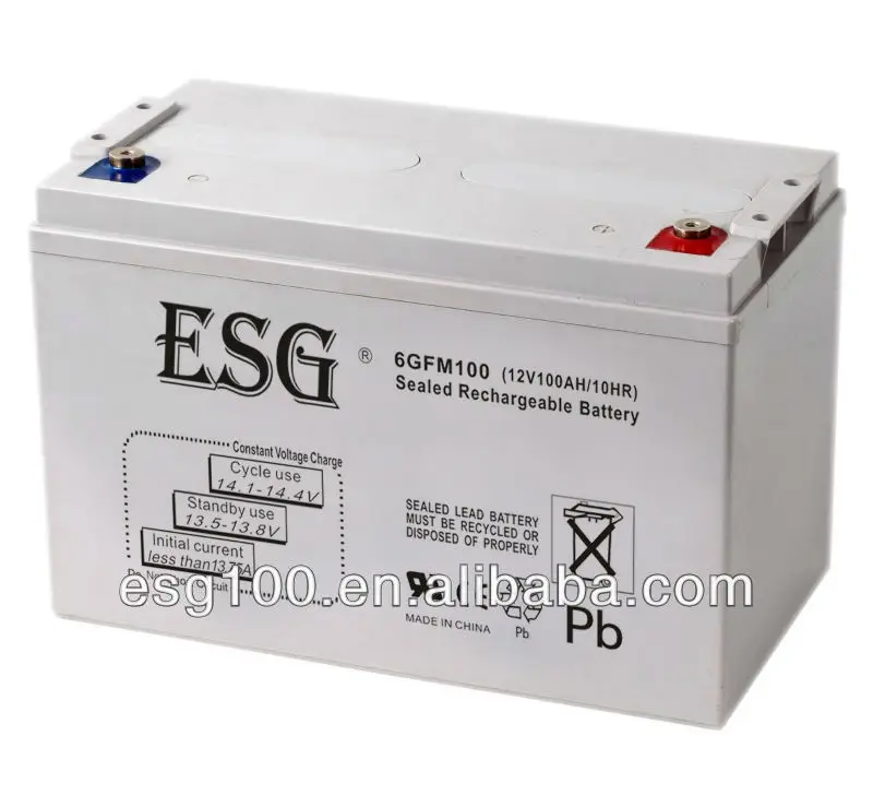 ESG For Tidal Energy Systems 12v100ah Lead Acid Ups Gel Solar Maintenance Free Storage Battery