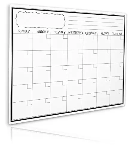 Magnetic Dry Erase Calendar for Fridge with Stain Resistant Technology Fine Tip Markers Monthly Whiteboard Wall White Board