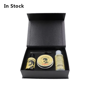 Wholesale Men's Vegan Beard Care Kit with Vitamin C Includes Beard Oil Balm Moisturizing Grooming Kit