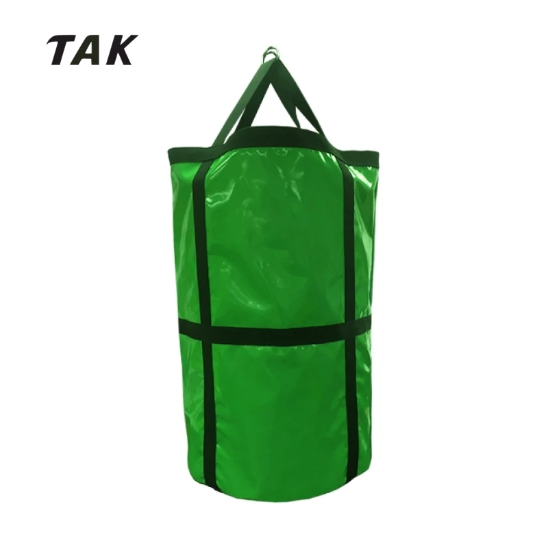 Tak High Quality 50 Kg Open Top Round Slings Oxford Vinyl Pvc Tarpaulin Scaffolding Tool Lifting Bags