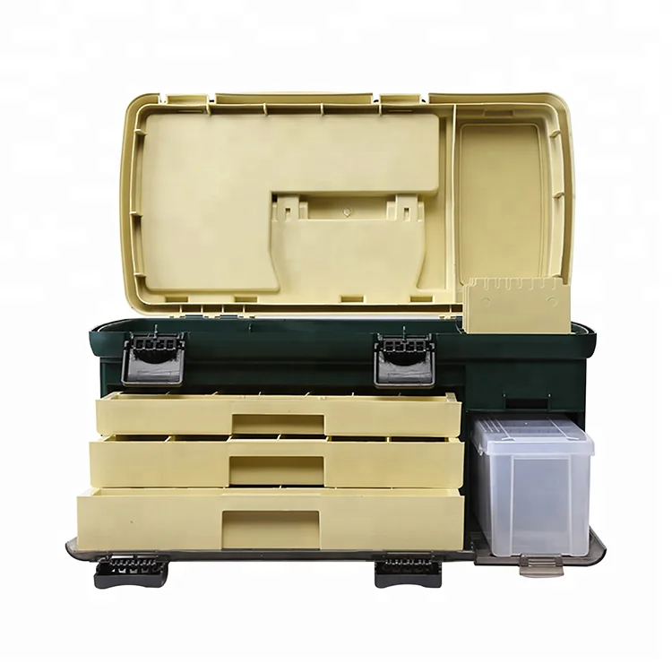 550*300*300mm PP+PC Fishing Tackle Box - High Quality TPE Handle