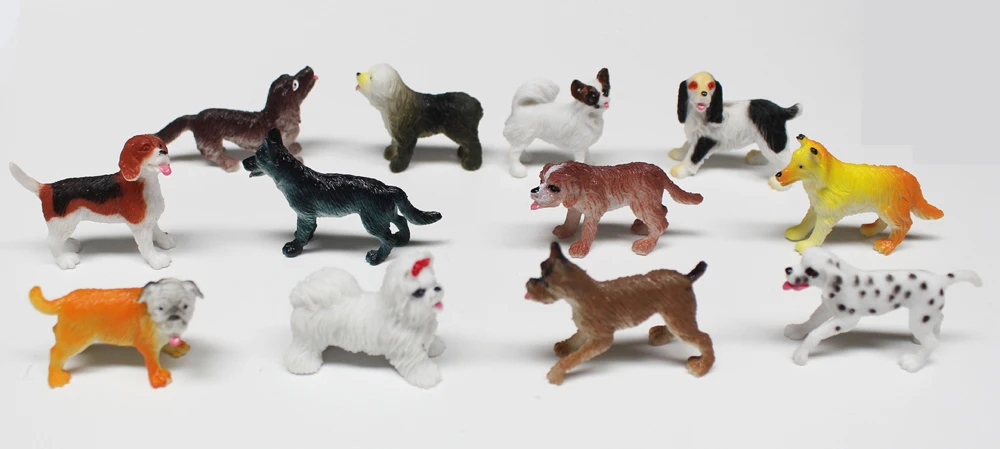 子供が遊ぶための動物のフィギュアおもちゃ小さなプラスチック製の犬の