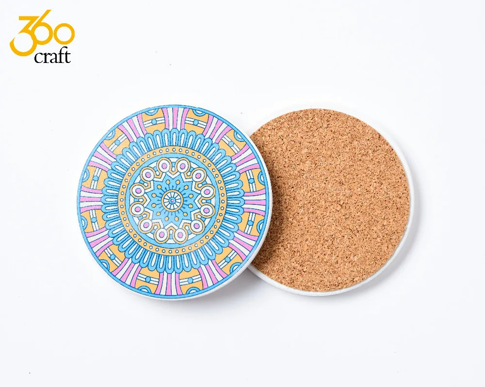 Waterproof Water Absorbent Custom Printed Heat Resistant Ceramic Coaster Cup Mat