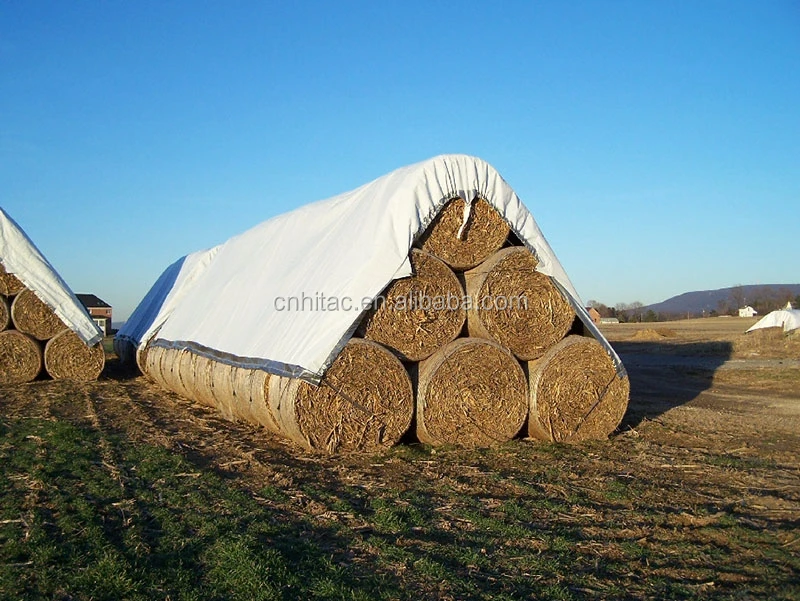 Factory Price Waterproof Round Hay Bales Cover Tarp Plain Style