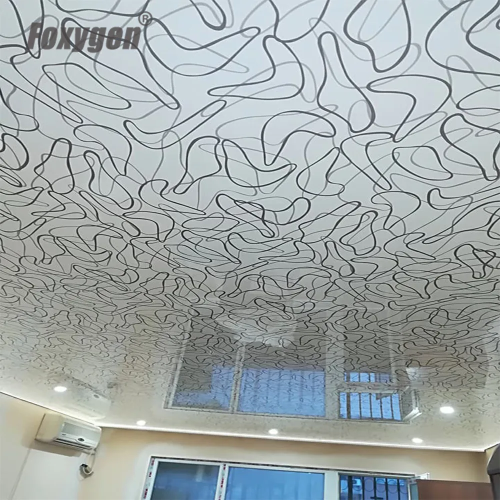 ceiling decoration film msd glossy black pvc stretch ceiling film-21