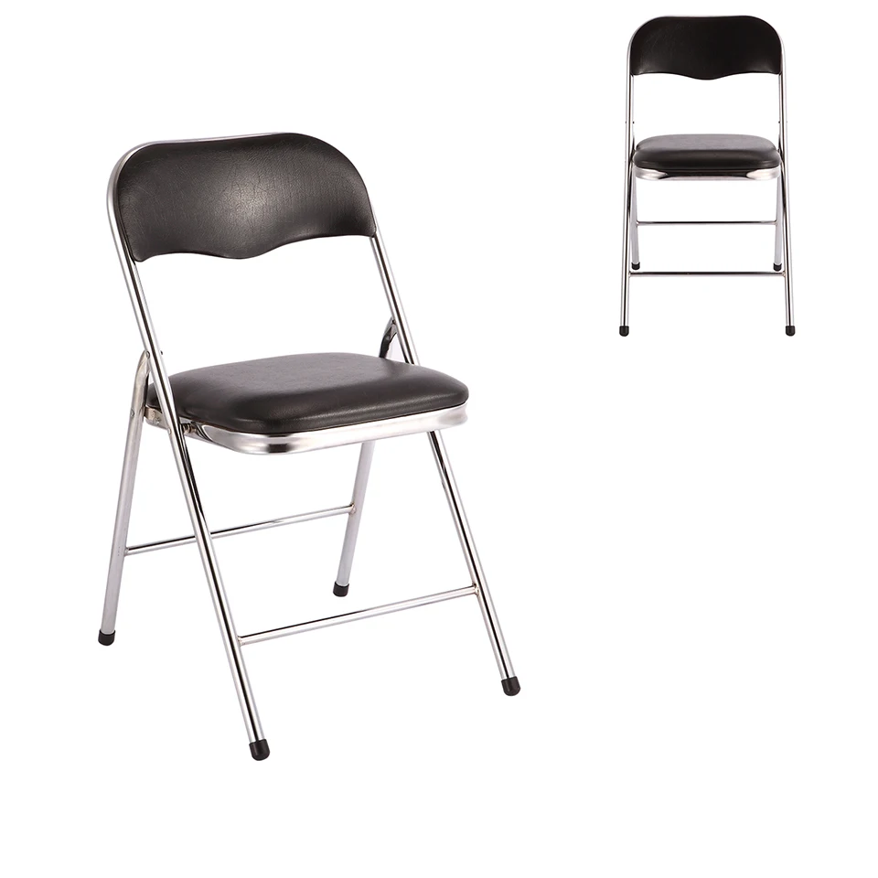 Pu Leather Cover Chromed Leg Folding Metal Chair Buy Folding Metal Chair Pu Leather Cover Chromed Leg Folding Metal Chair Buy Folding Metal Chair