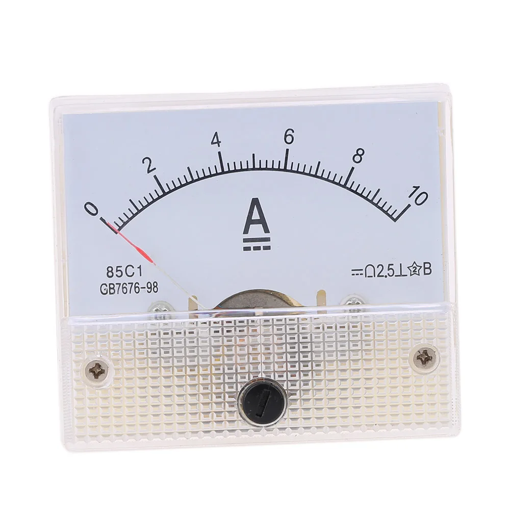 DC 10A AMP Analog Current Panel Meters Ammeter Amperimetro Ampere Frequency Meter Measurer 0-10A 