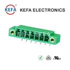 Block Connector KF2EDGRM-3.81 Pitch Right Angle Pluggable Terminal Block Connector With Screw Holes 300V 10A