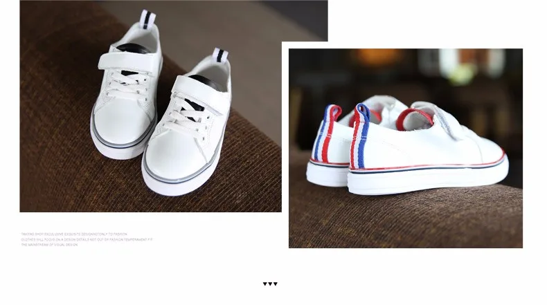 Дети Кожаные Белые туфли, Новые Поступления Low Cut Малыш Школа Спорт Повседневная Обувь Для Детей