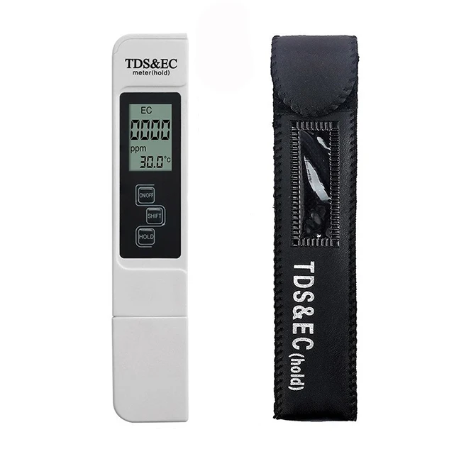TDS and EC Tester EC TDS Water Hardness Multifunctional Meter Automatically Temperature Compensated Celsius or Fahrenheit Display 