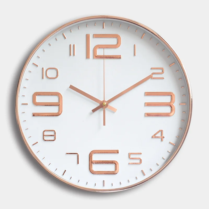 12 Pollici Orologio Da Parete In Plastica 3d Quarzo Analogico Decorativo  Per La Casa Di Clock.gif T Orologio Movimento Al Quarzo Ago In Oro Rosa  Non-ticchettio Del Quarzo - Buy Orologio Da