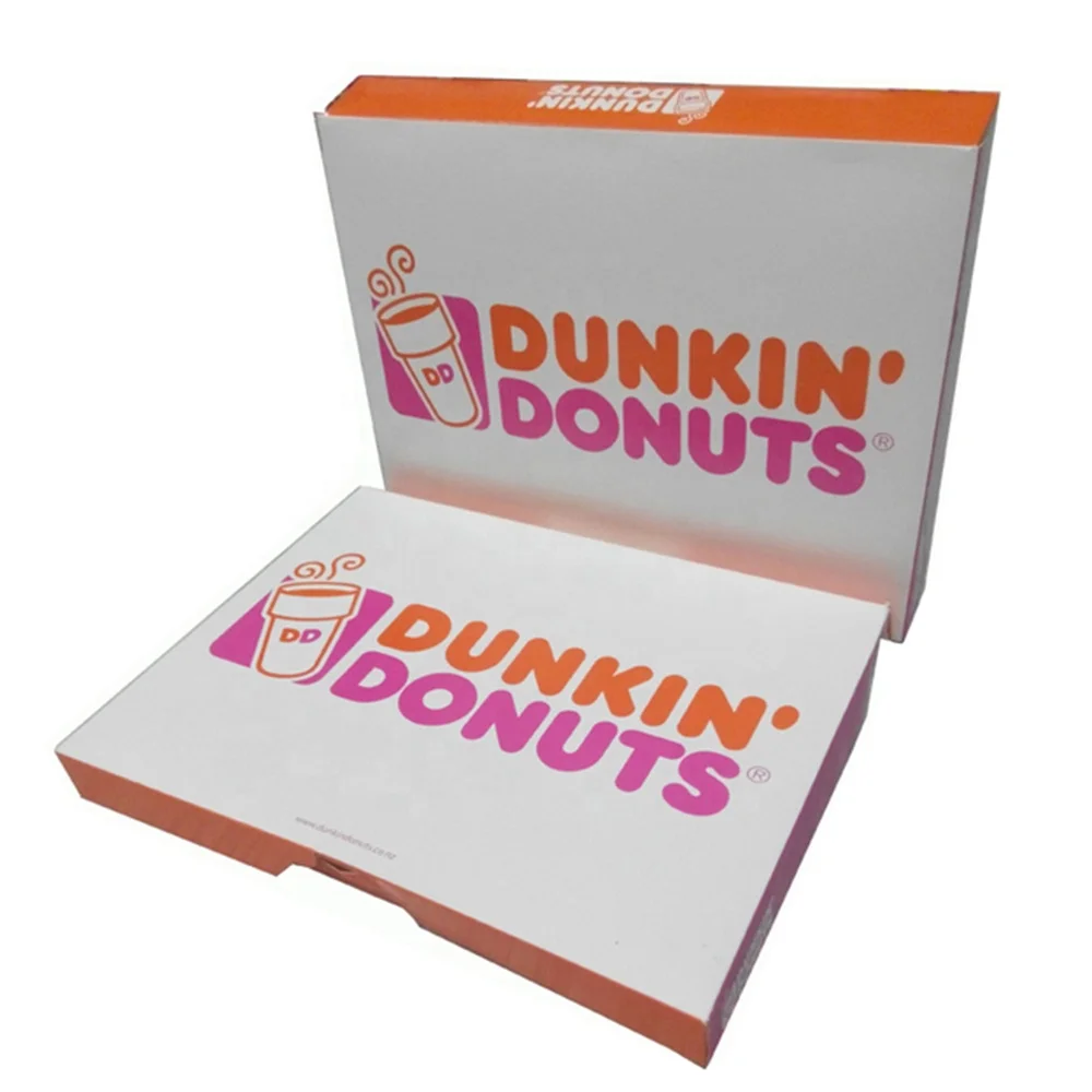 Коробка из пищевого картона с дюжинами пончиков для работы дома с пользовательским логотипом