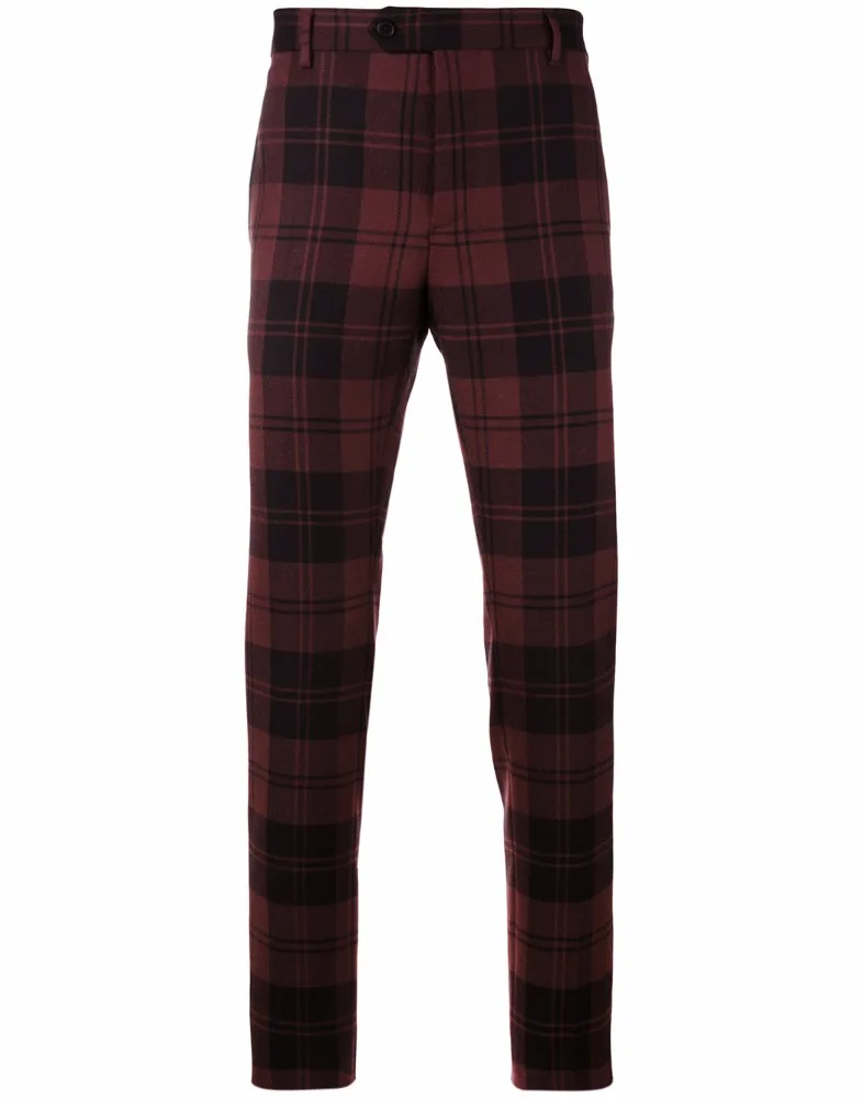 checkered tailored pants