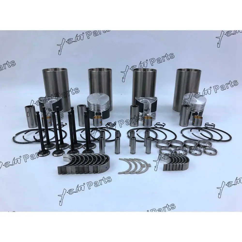 K4D Engine Rebuild Kit With Cylinder Liner Piston Rings Set Engine Bearings Valves for Mitsubishi