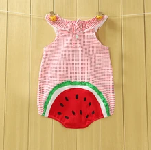 baby rompers unisex baby clothing summer cotton boys girls baby triangle Rompers Fruit bear Teddy newborn