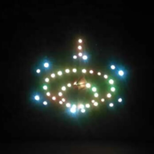 Led Light Kite Led Downlight Kite  Led Flashlight Kite with UFO Pattern Professional Reel and Flying String
