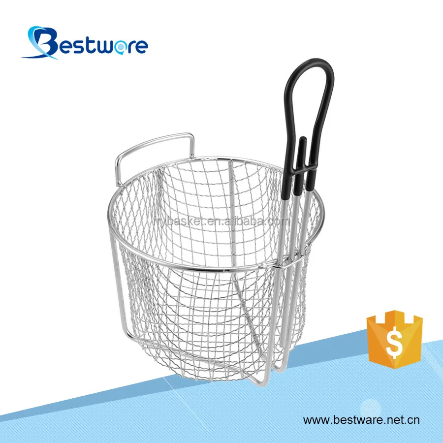 Горячая Распродажа сетчатая корзина из нержавеющей стали для коммерческой фритюрницы круглая проволочная жарки