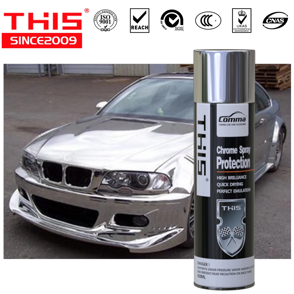Gold Mirror Effect Silver Chrome Plastic Private Spray Paint