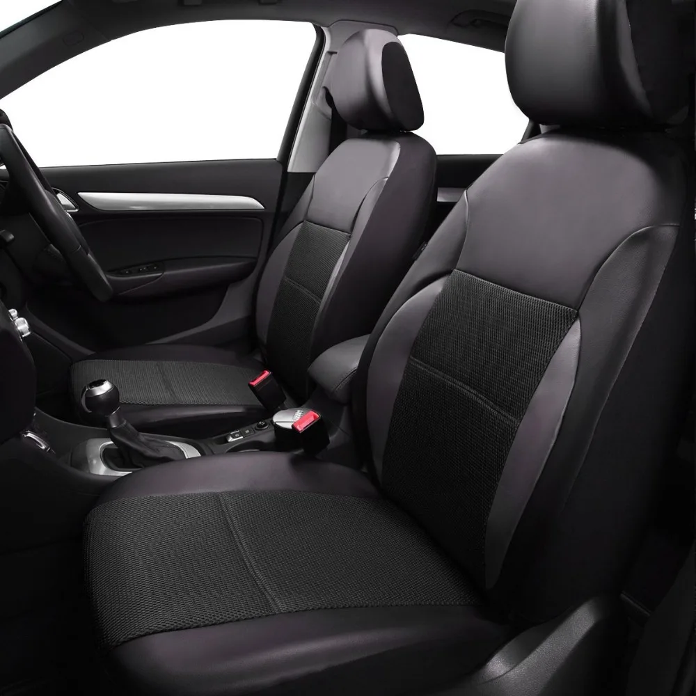 Universal Mesh Fabric PVC PU Pure Half Leather Car Seat Cover