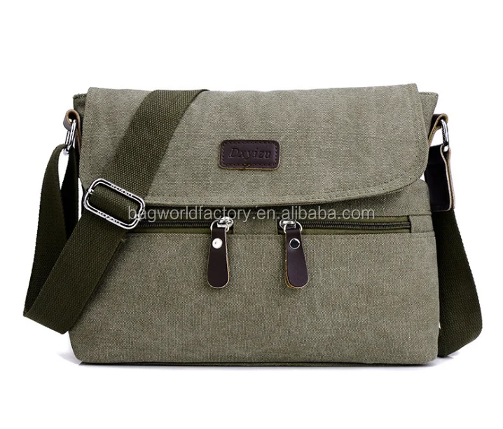 Мужская стильная сумка-мессенджер через плечо из вощеной хлопчатобумажной ткани для ноутбука