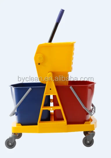 AF08075 BAIYUN CLEANING Tools 34L Mop Wringer with Two Buckets  Wringer Trolley for the Office Hotel Restaurant