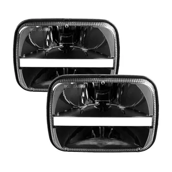 For Jeep Cherokee XJ accessories Offroad 5x7'' led headlights with halo DRL for jeep xj wrangler yj Comanche MJ led lights parts