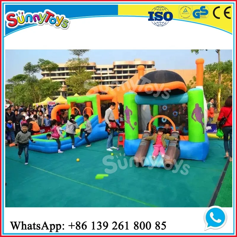 Подержанное оборудование для парка развлечений, надувная игровая площадка для продажи, надувной замок happy hop