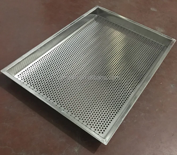 stainless steel perforated seafood drying tray