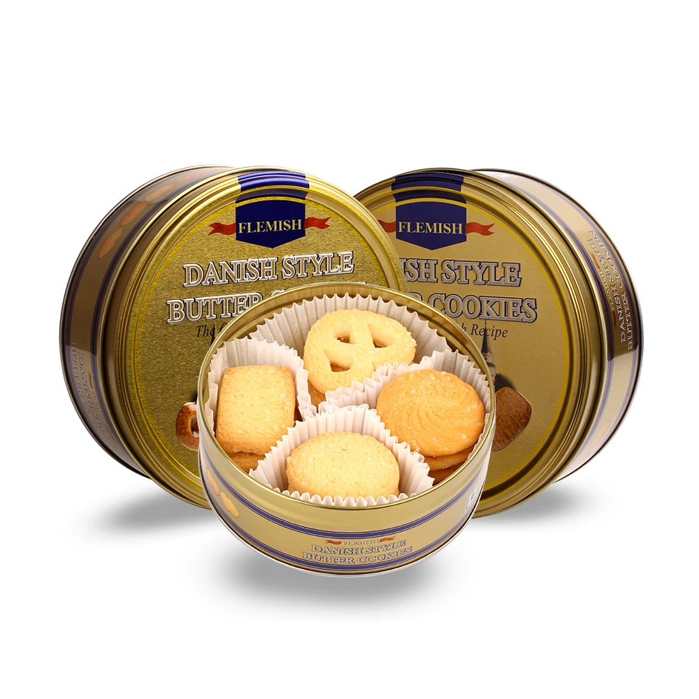 Best selling 50Z danish butter cookies sweet crispy cookies and biscuits