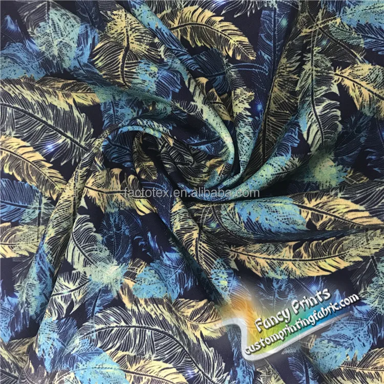 Шифоновая ткань из 100% полиэстера с принтом на заказ, шифоновая ткань из полиэстера