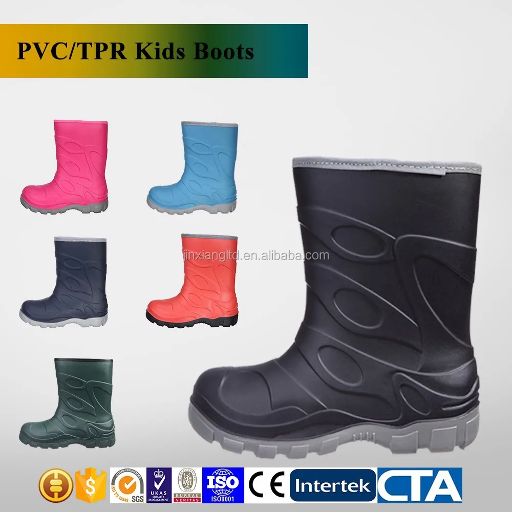 CE colorful PVC kids rain boots & rubber rain boots for children and kids