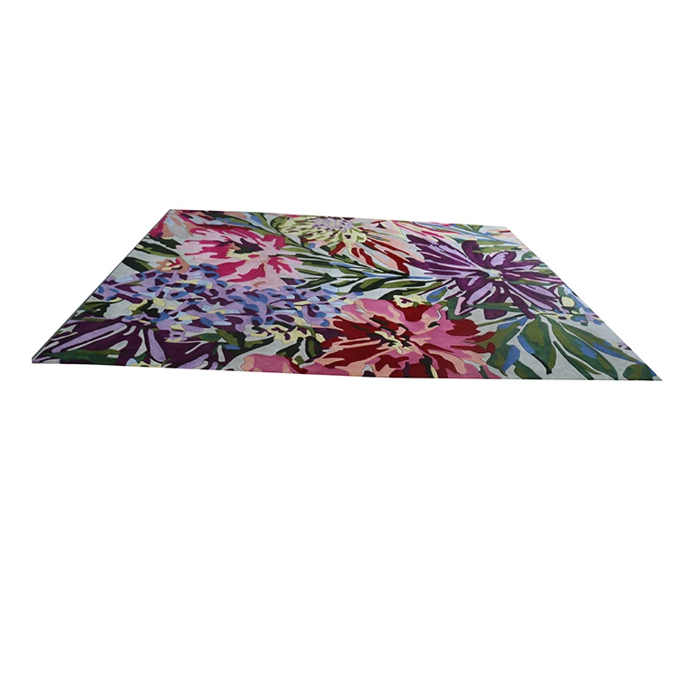 Conference Room Flower Shape Pattern Hand Tufted Carpet Rug