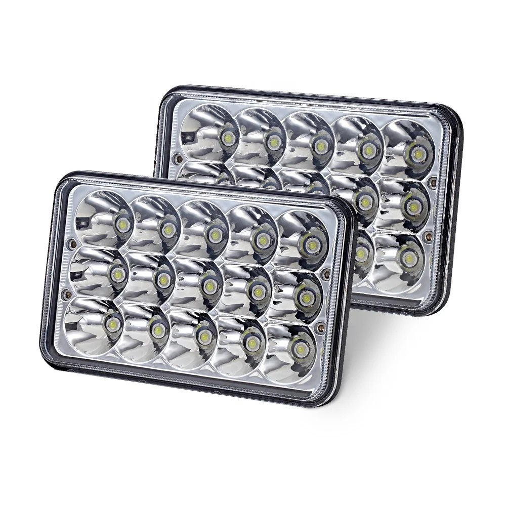 thumbnail image 2 of 4PC 4x6 LED Headlights Hi/Lo Beam With DRL For Chevy Camaro 1982-1992 & El Camino – Black Housing 2 of 5