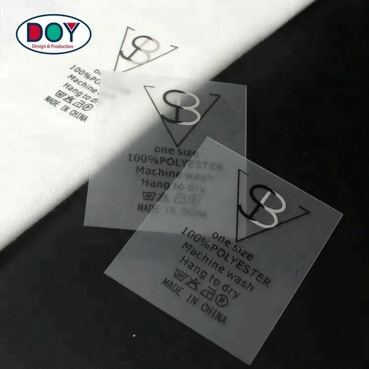 Garment Processing Accessories Wholesale Custom Printed Logo Heat Transfer Printing Wash Care Neck Labels for T Shirts