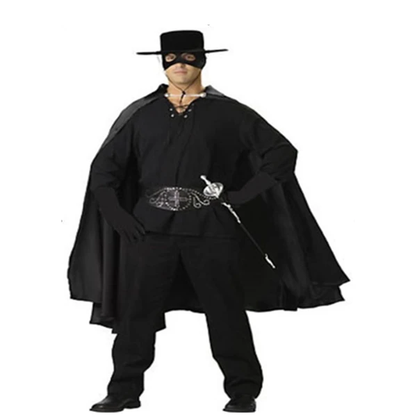 Fantasia Zorro Cosplay Adulto Masculino