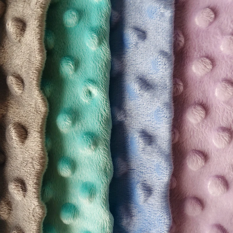 
Модный дизайн 2019, супермягкий бархат в горошек minky для игрушек и одеял 