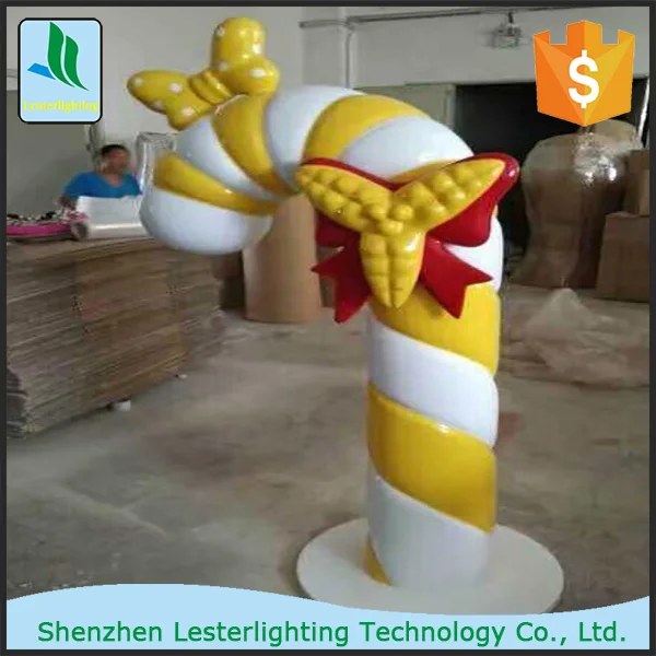 Лидер продаж! Желтый и белый с лентой Конфета украшения из стекловолокна