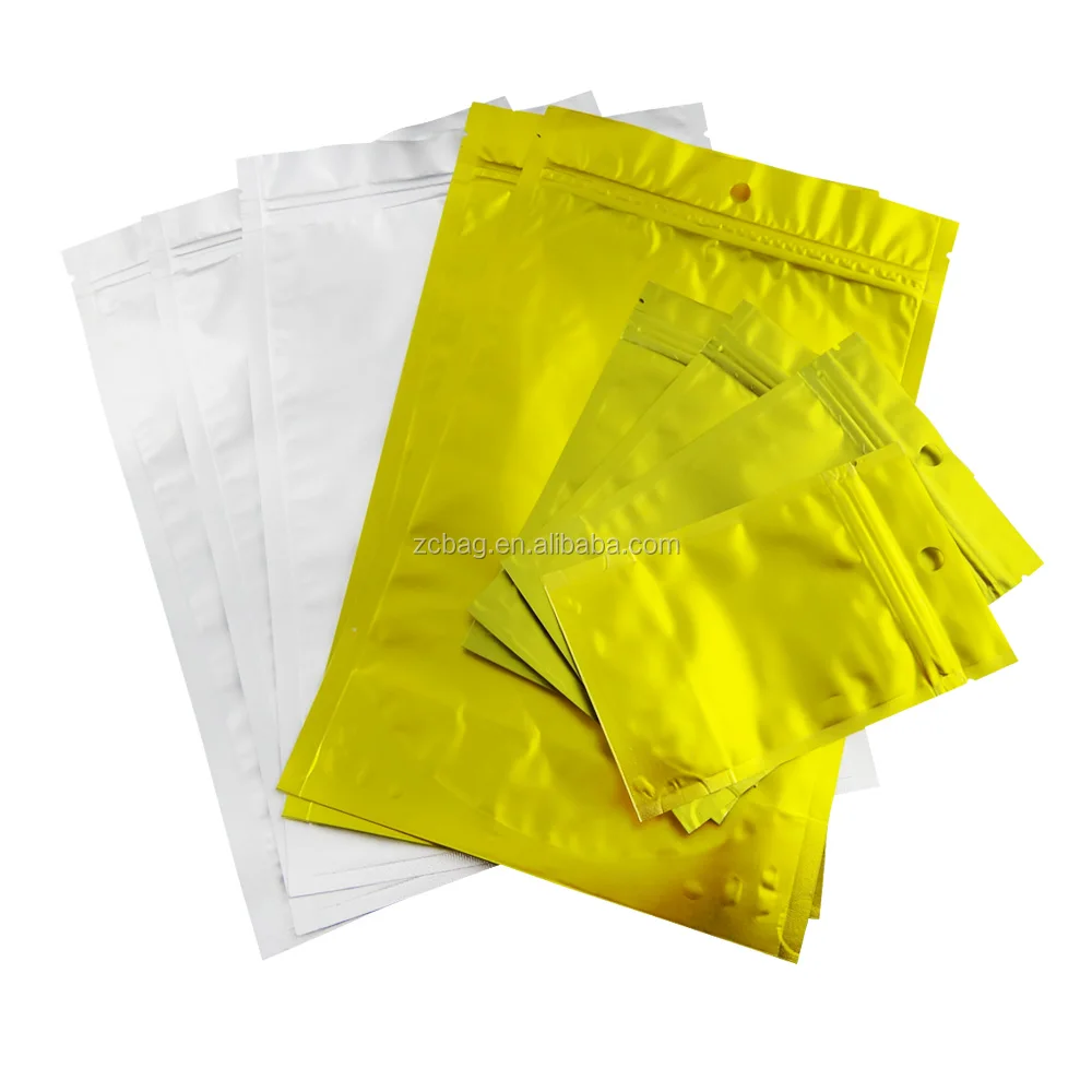 Glossy Yellow Moisture Proof Zip Lock Bag for Spice Packaging