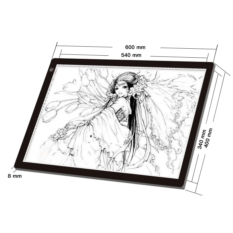 Elice A2 A3 A4 Led light pad LED Drawing Writing Tracing Board for Animation