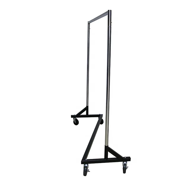 Commercial Grade Rolling Z Garment Rack Z Shape Clothes Store Display ...