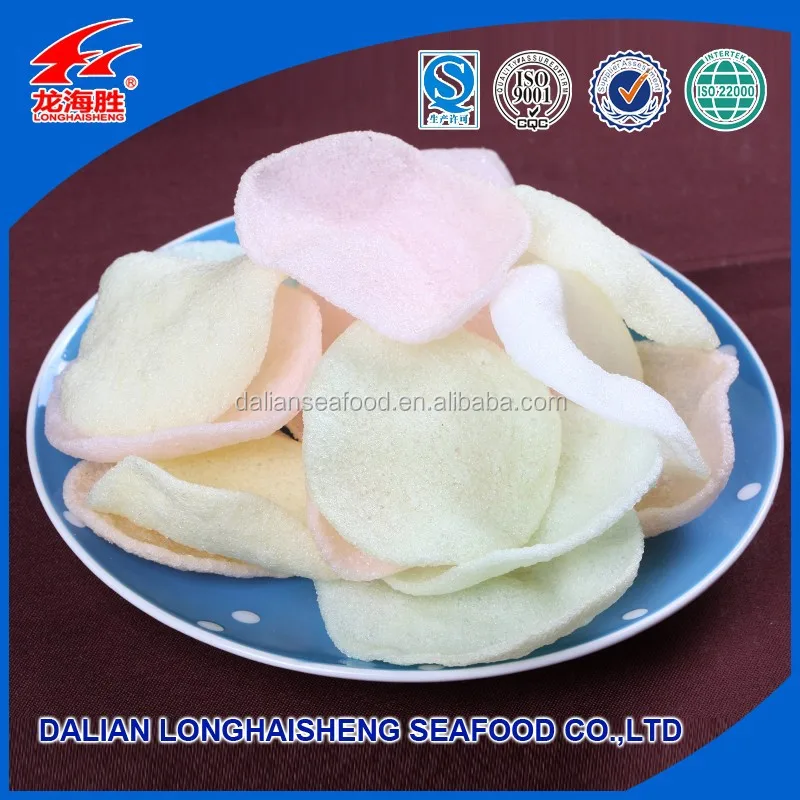 delicious crispy colorful chinese prawn cracker with high