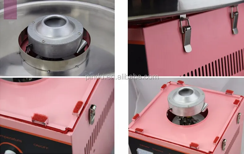 Industrial Japanese Cotton Candy Floss Machine with Wheel - 220V