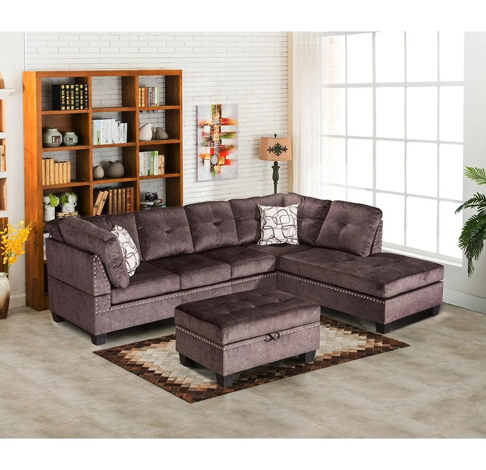Latest Design L Shaped  Sectional Sofa Factory Wholesale Price Modern Sectional Sofa Set for Elegant Living Room