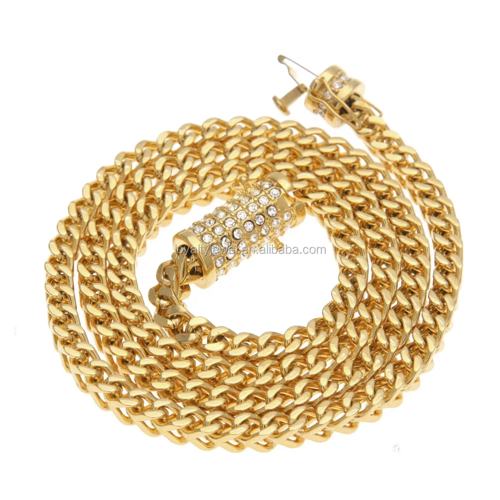 Hip Hop 18k Italian Gold Franco Chain 