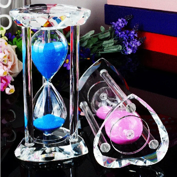 Hourglass Wedding Favors Decoration Blank Crystal Hourglass Gifts