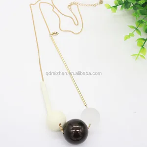 2017 New Design Unisex Beaded Necklace Thin Chain Jewelry for Wedding Party Engagement or Gift