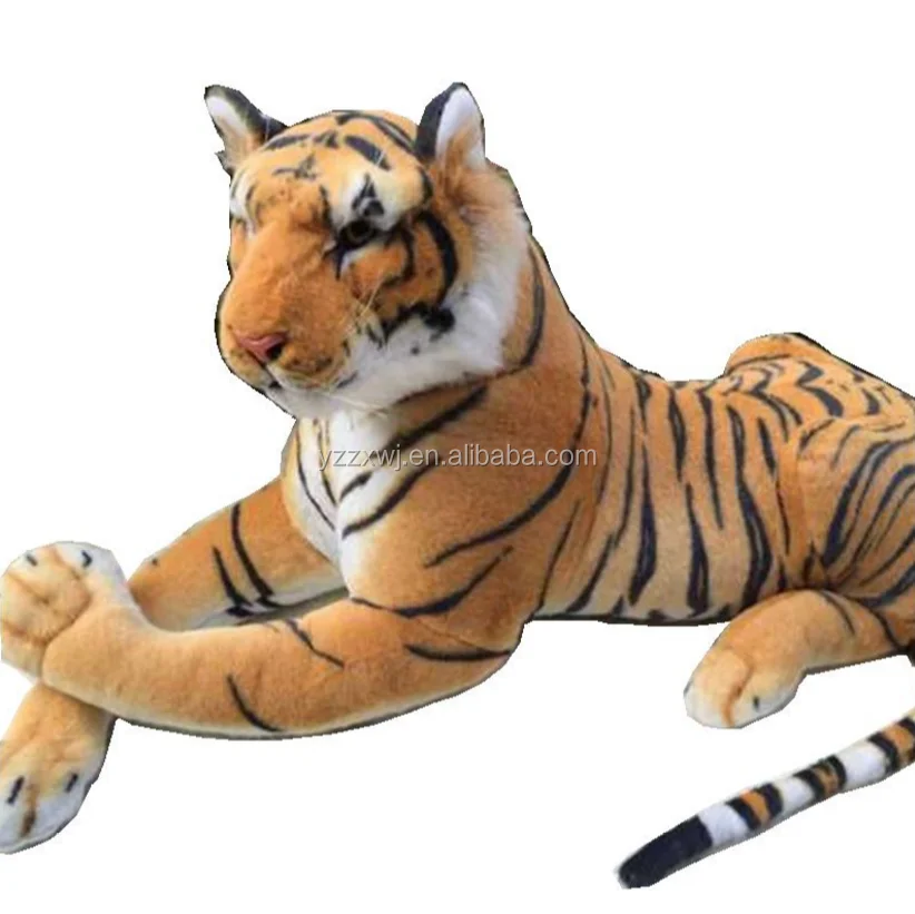 Free Sample Realistic Plush Leopard Stuffed Animal Toy Big Size Simulation Leopard Plush Toy Custom Stuffed Wild Animal Plush