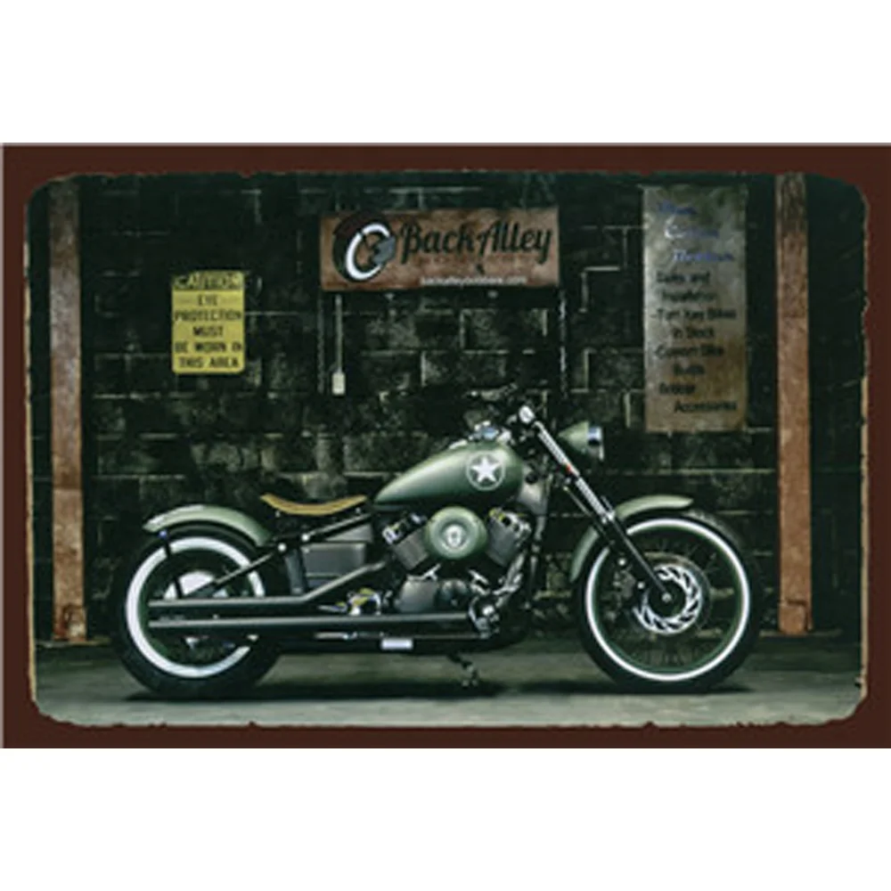 Preciser Vintage Customized Motorcycle Wholesale Embossed Retro Collection Metal Tin Signs