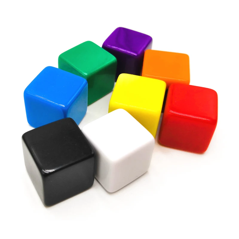Custom Colored D6 Indented Blank Game Dice 16mm Bulk Plastic Dice
